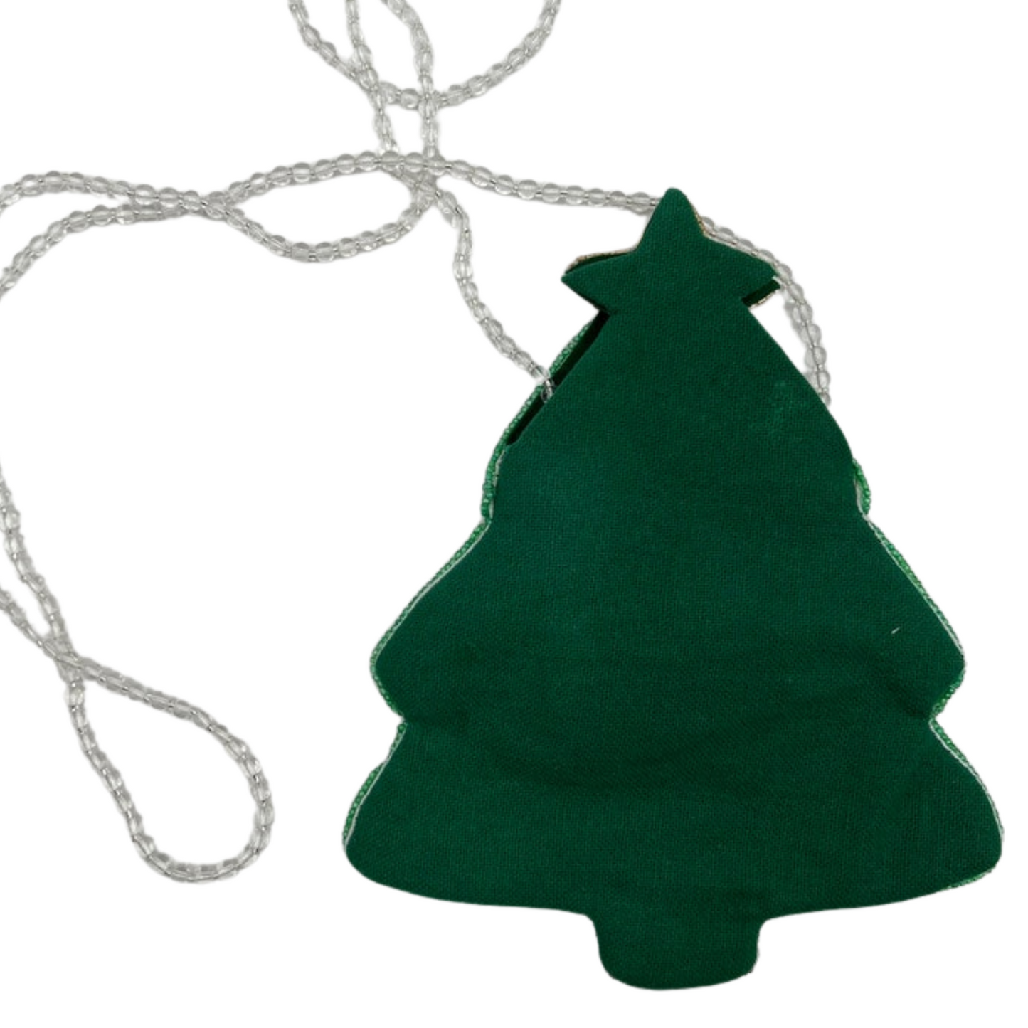 Christmas Tree Pearl Beaded Crossbody Purse Bag