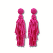 Bead & Rod Colorful Tassel Statement Earrings