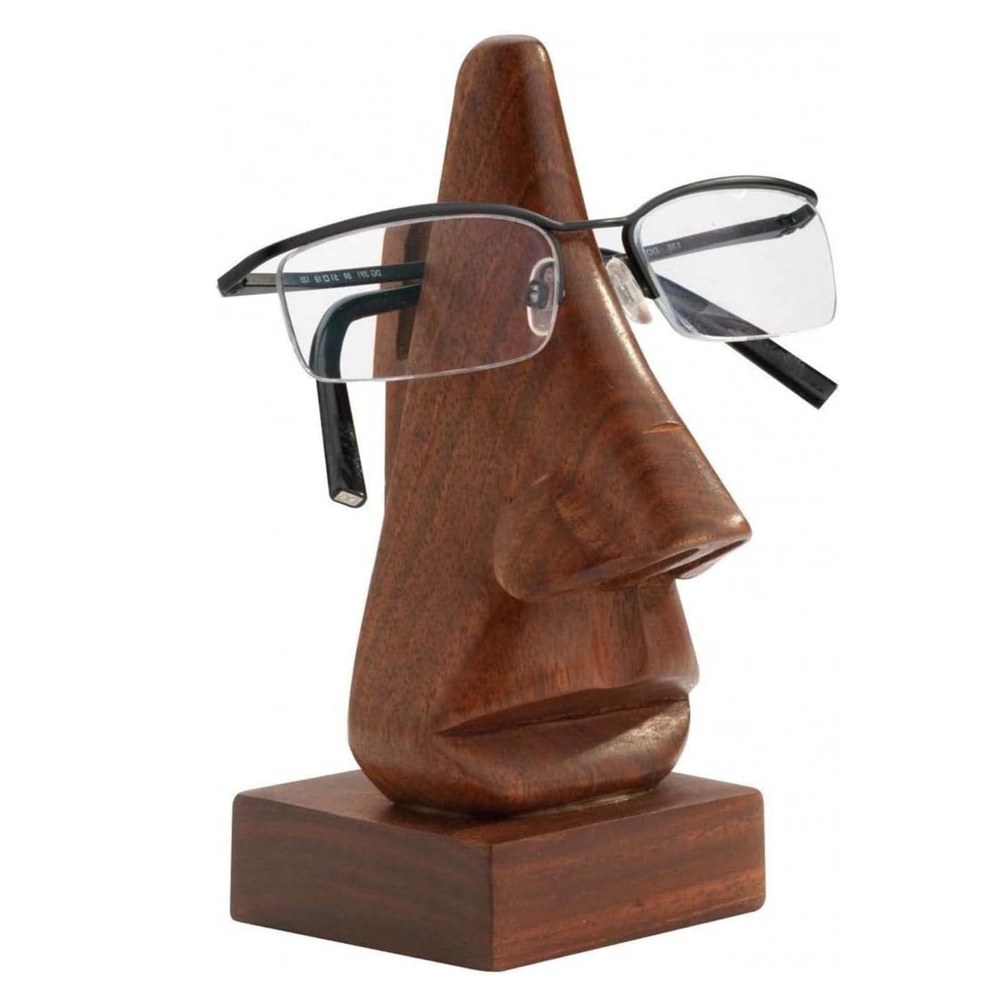 2PC Set Carved Wood Eyeglass Holder Stands