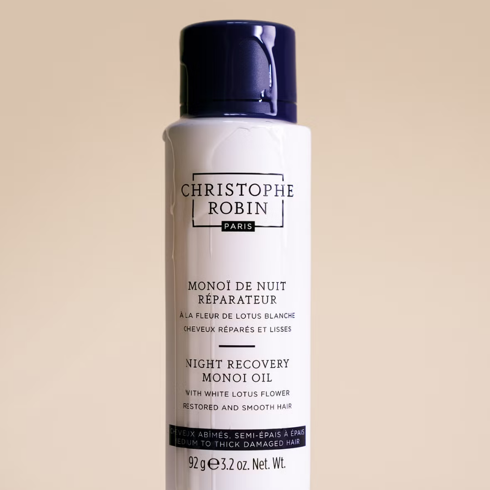 CHRISTOPHE ROBIN Night Recovery Monoï White Lotus Flower Hair Oil