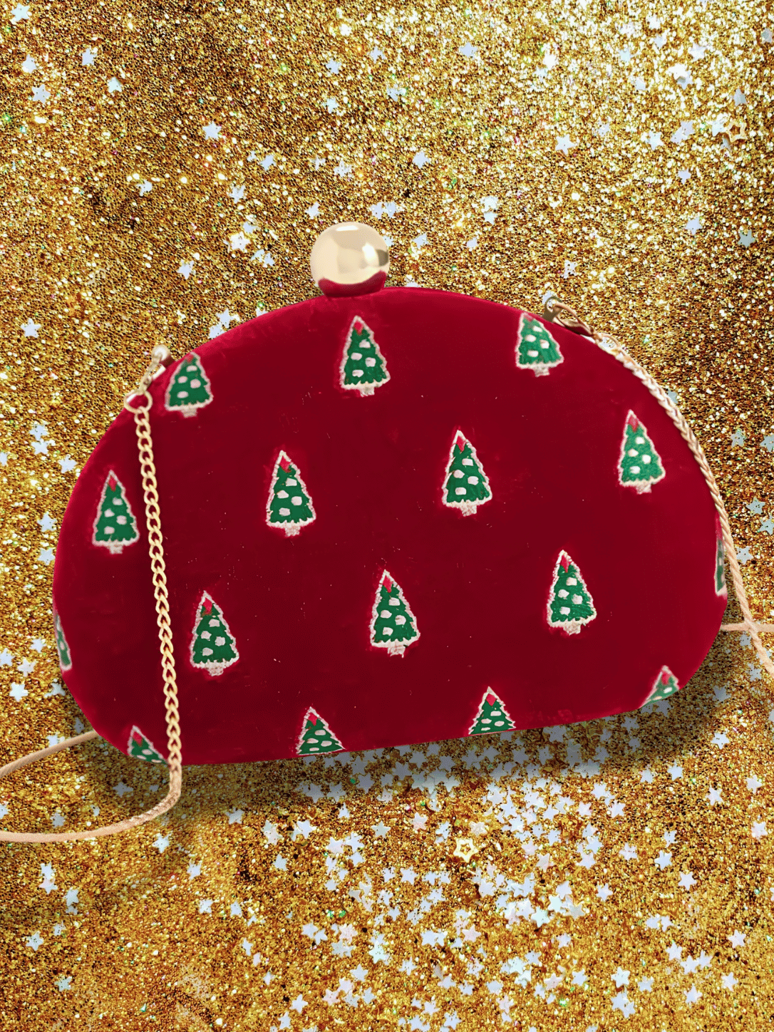 Christmas Trees Mini Crossbody Holiday Handbag