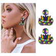Mardi Gras Mask Bead Sequin New Orleans Earrings