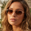 Las gafas de sol Olivia Oval Frame