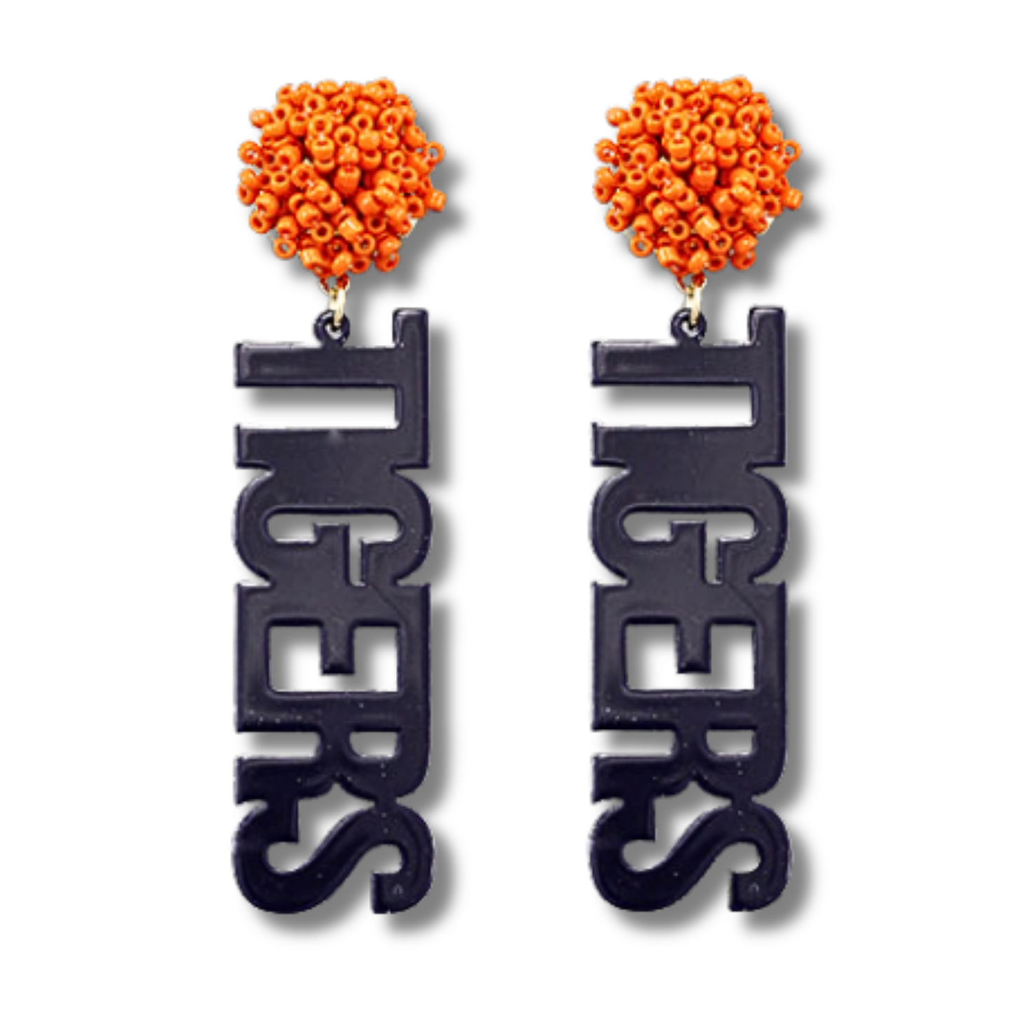Auburn University AU Tigers Bead Football Earrings
