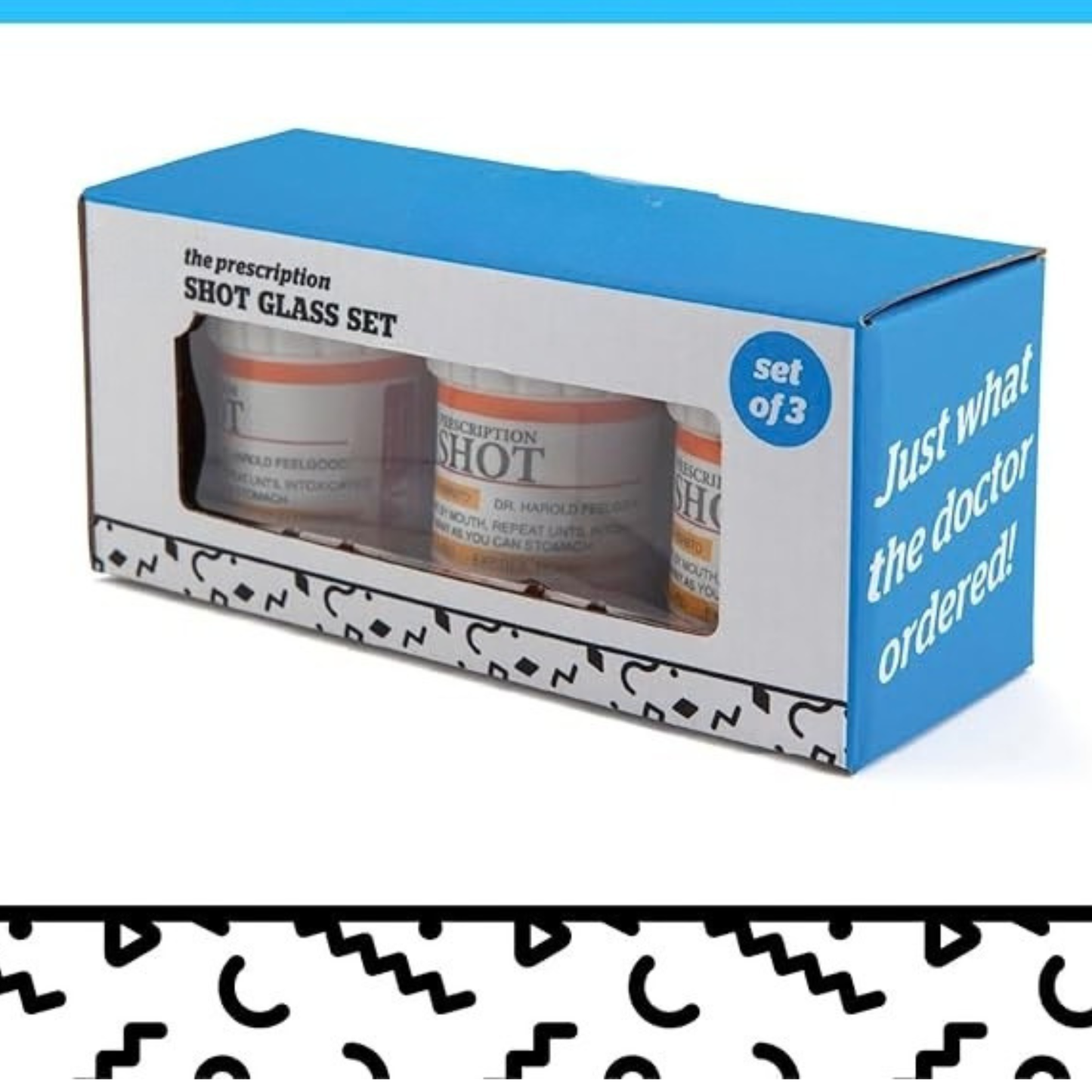 Set of 3 RX Ceramic Shot Glasses