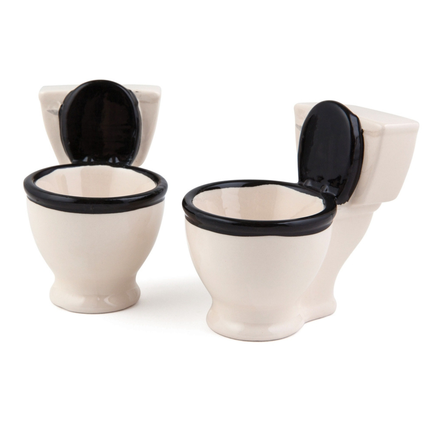Set of 2 Toilet Ceramic Shot Glasses