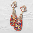 Confetti Crystal Beaded Champagne Bottle Party Earrings