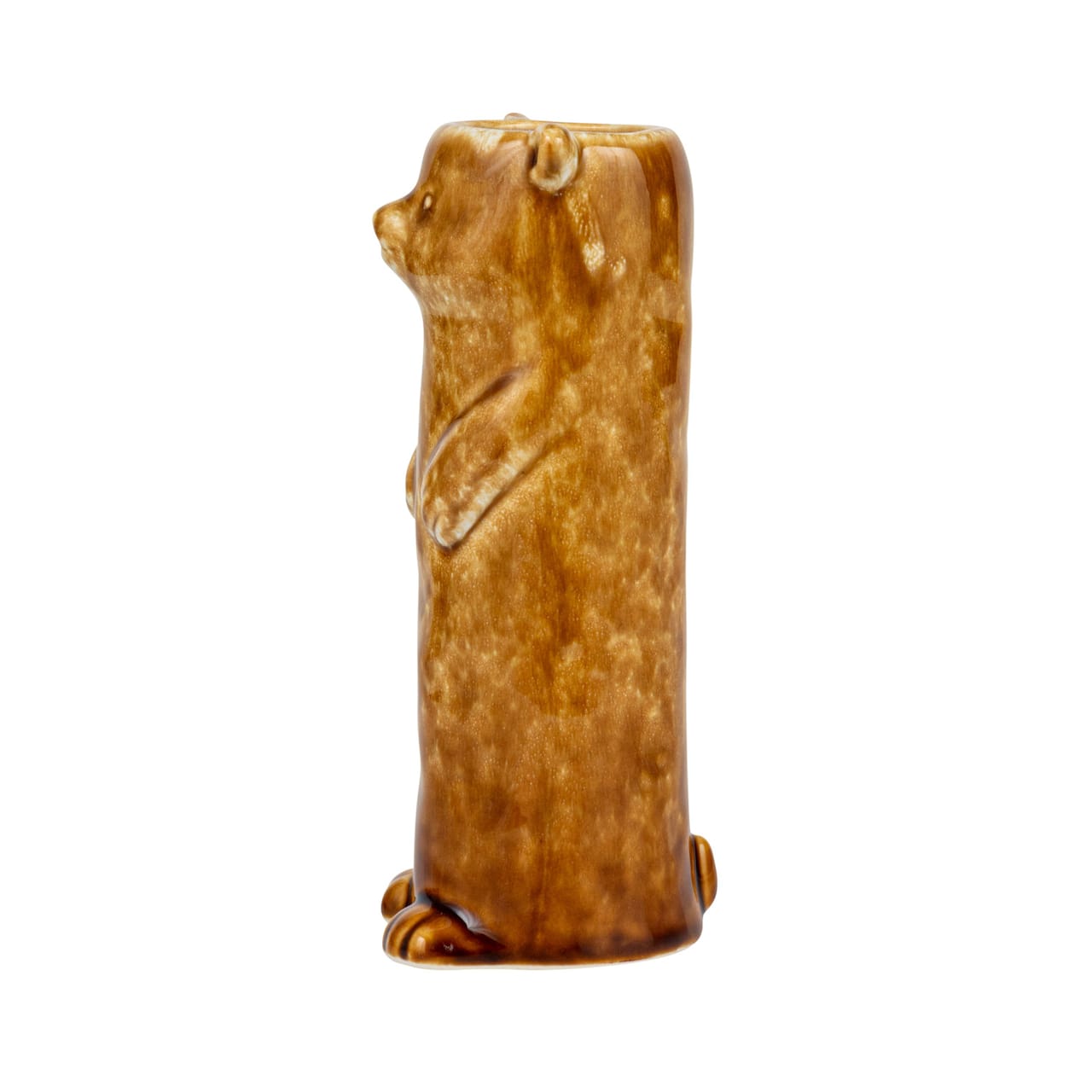 Crackle Glaze Stoneware Honey Bear Vase