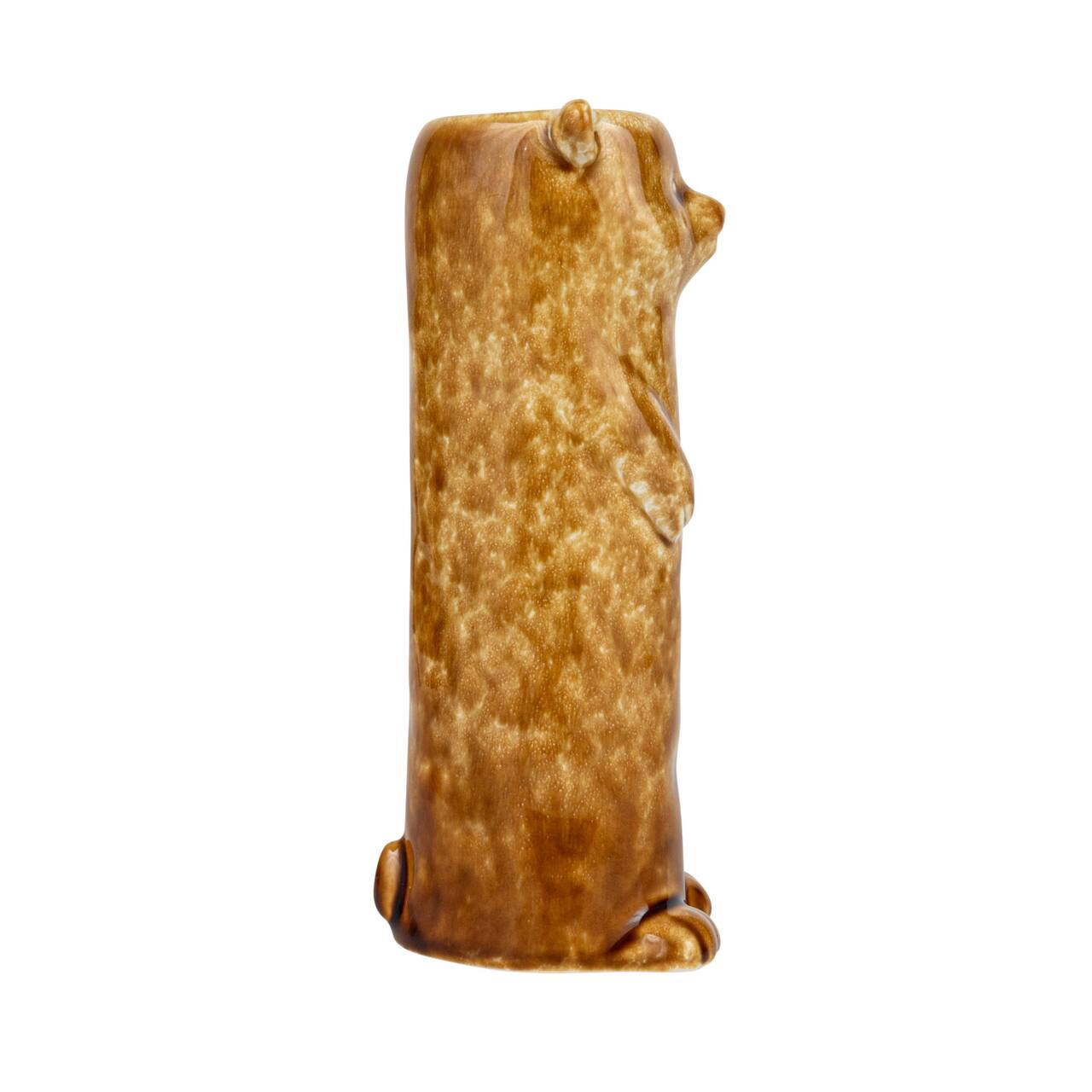 Crackle Glaze Stoneware Honey Bear Vase