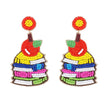 Teacher School Books Beaded Earrings