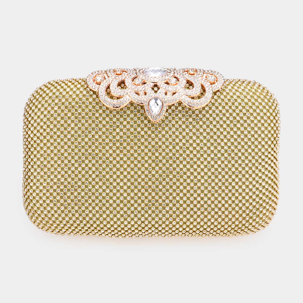 Julia Rhinestone Crystal Crossbody Chain Clutch Handbag