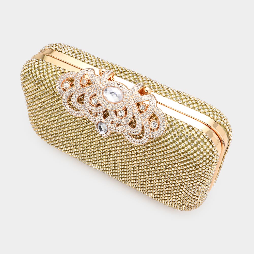 Julia Rhinestone Crystal Crossbody Chain Clutch Handbag