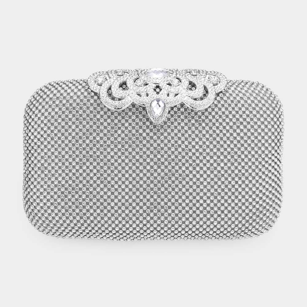 Julia Rhinestone Crystal Crossbody Chain Clutch Handbag