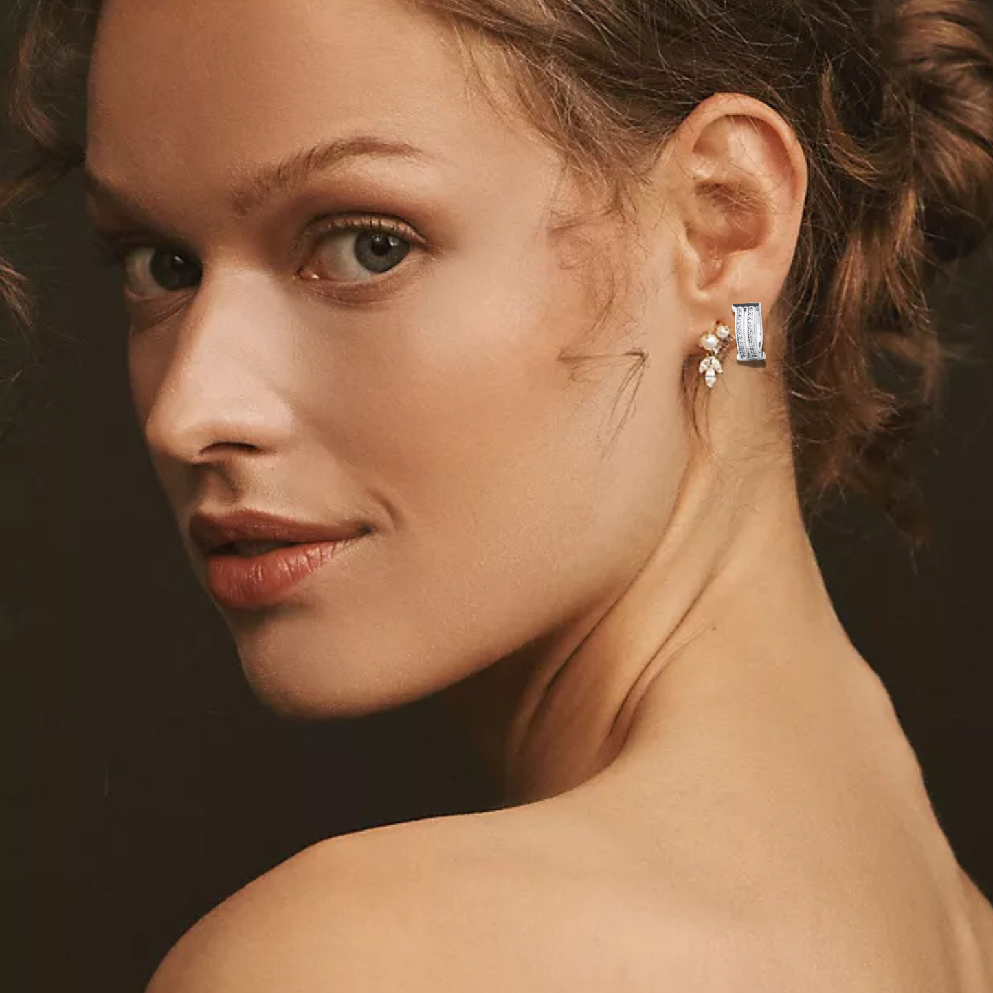 Jordan CZ Sparkle Gold Huggie Hoop Earrings