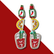 Bloody Mary Cocktail Beaded Rhinestone Earrings