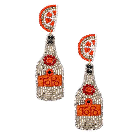 TOPO CHICO Mexican Water Bottle Beaded Earrings
