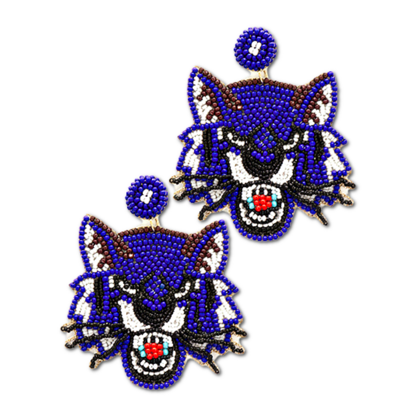 Kentucky Wildcats Football Team Mascot Beaded Earrings