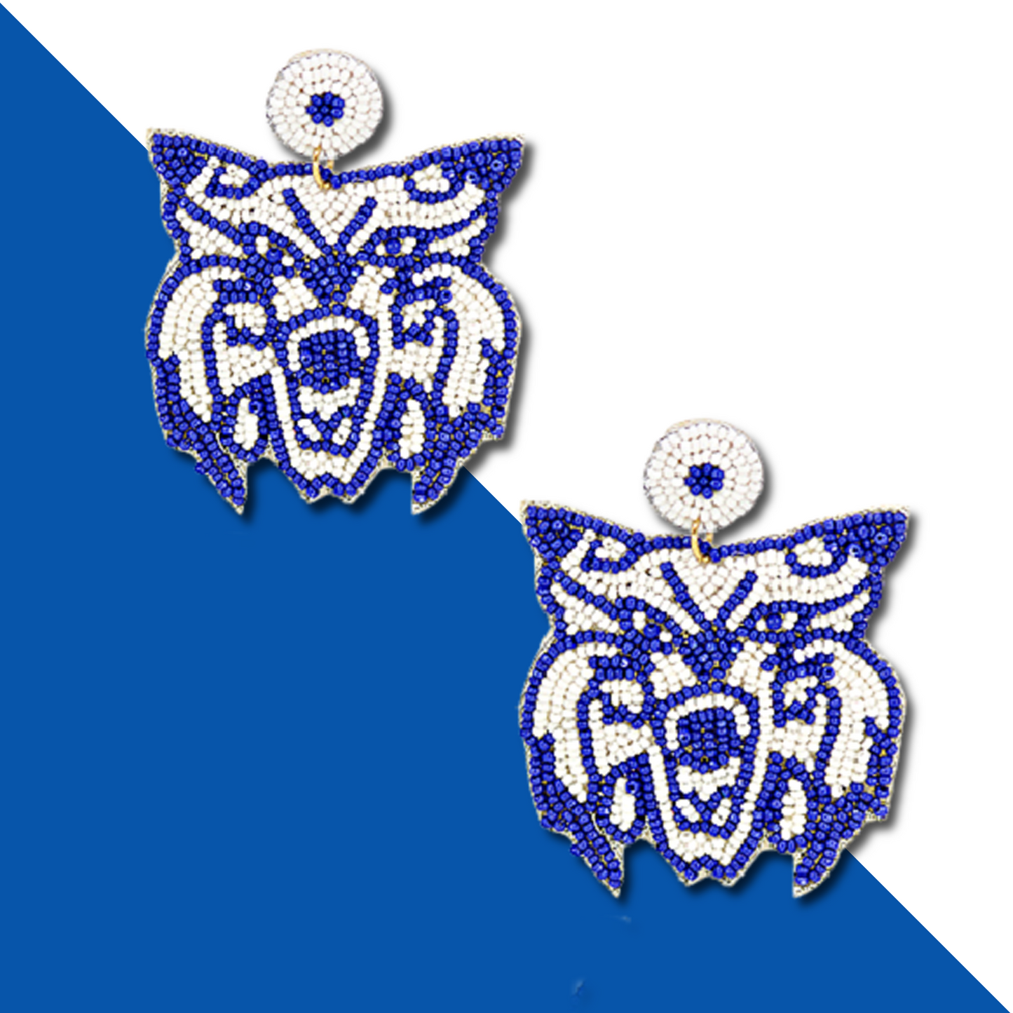 Kentucky Wildcats Football Team Mascot Bead Earrings