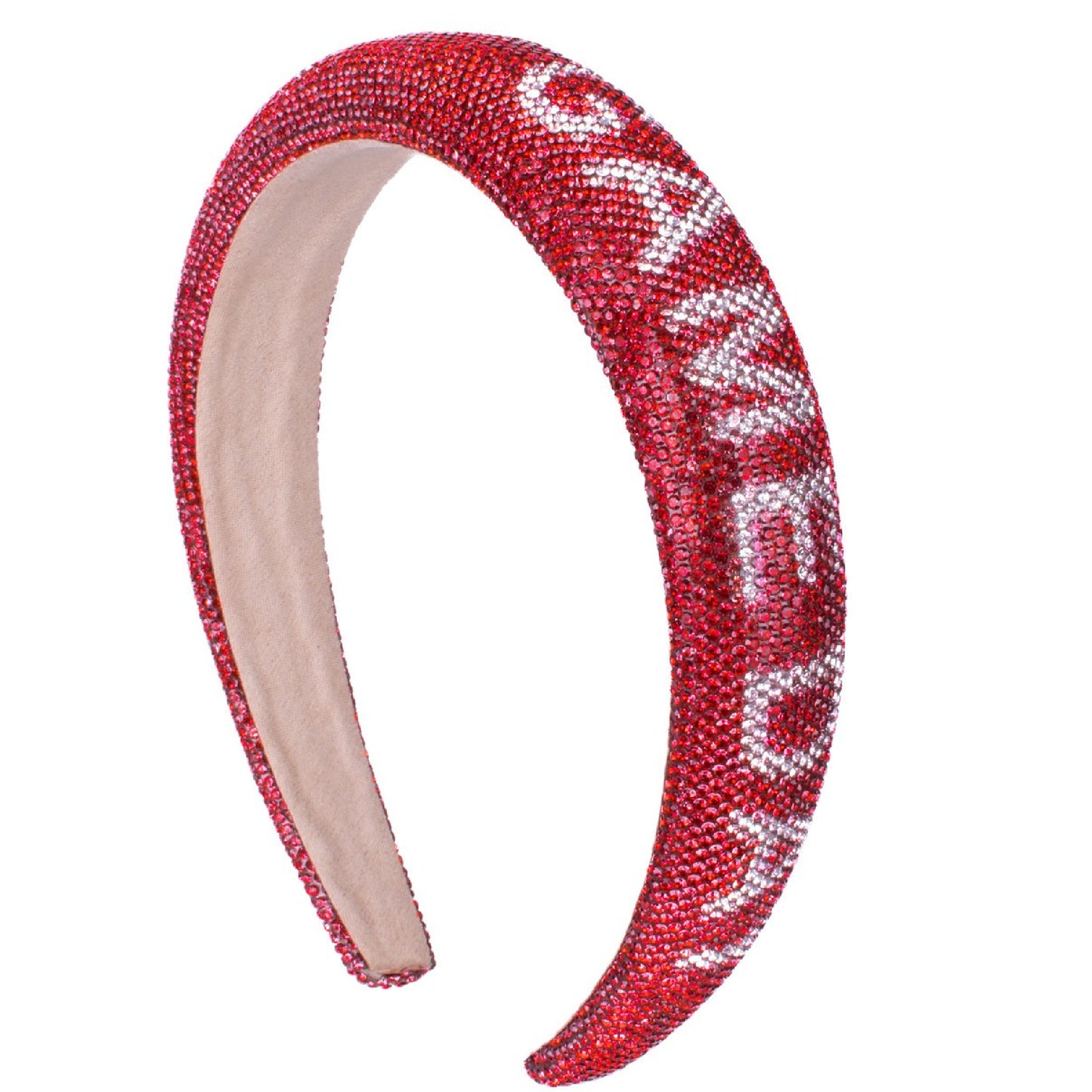 Sequin Sparkle Red White Football GAMEDAY Headband