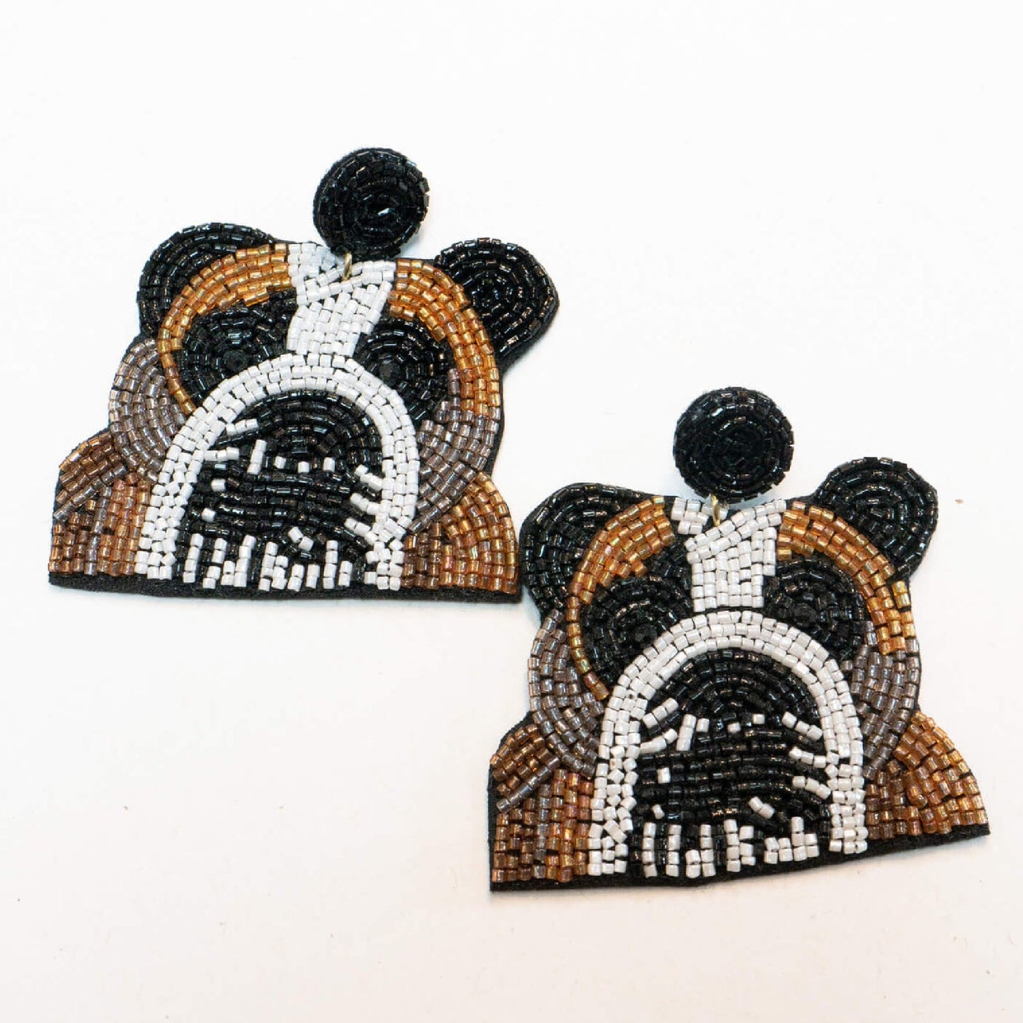 Big Bulldog Dog Breed Puppy Beaded Earrings