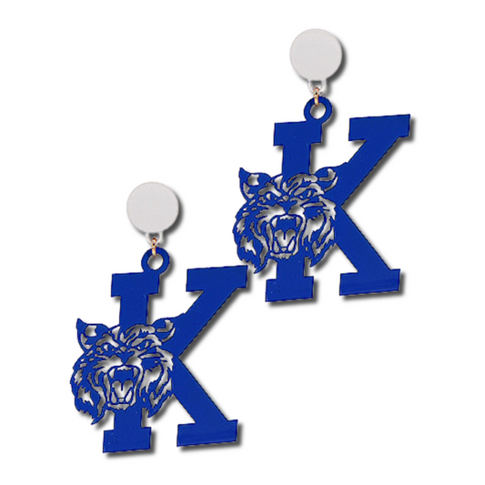 Kentucky Wildcats Football Team Acrylic K Earrings