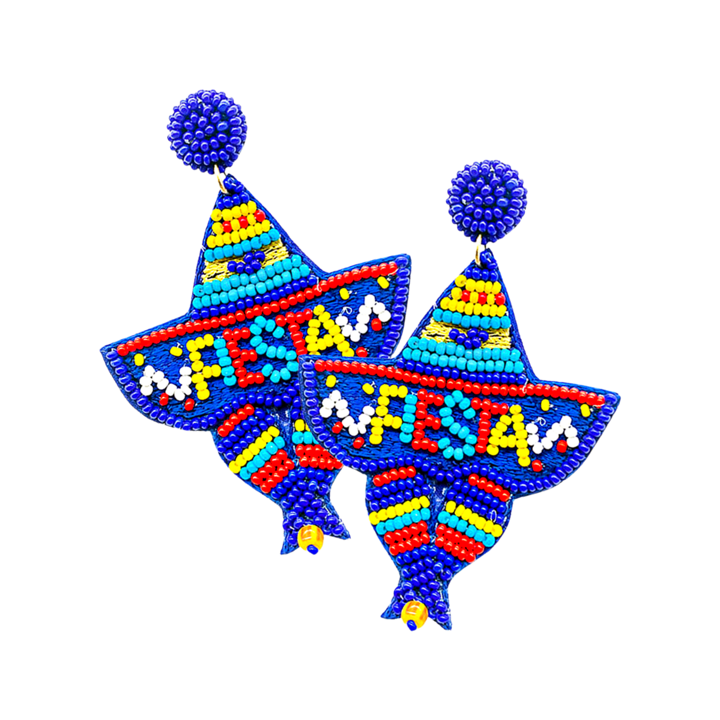 Fiesta Mexican Festival Party Sombrero Beaded Earrings