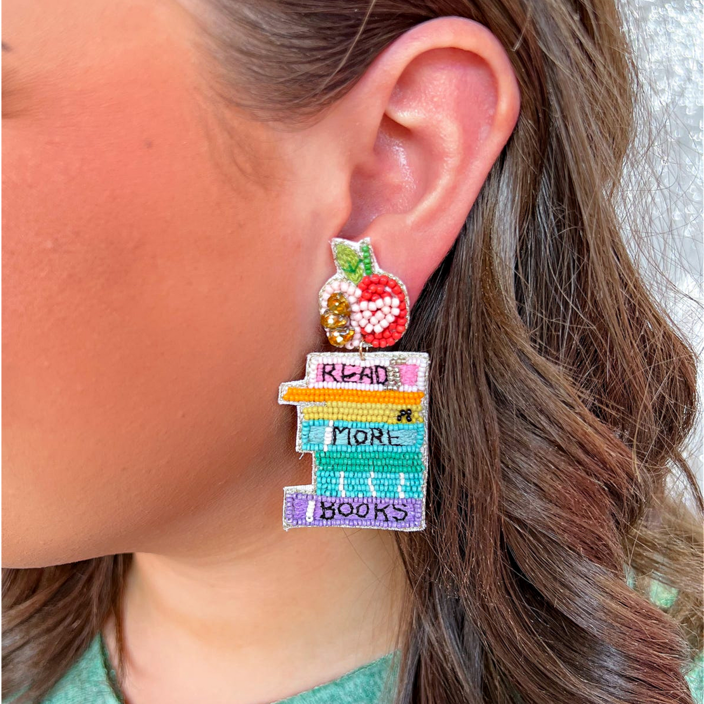 READ MORE BOOKS Teacher School Beaded Earrings