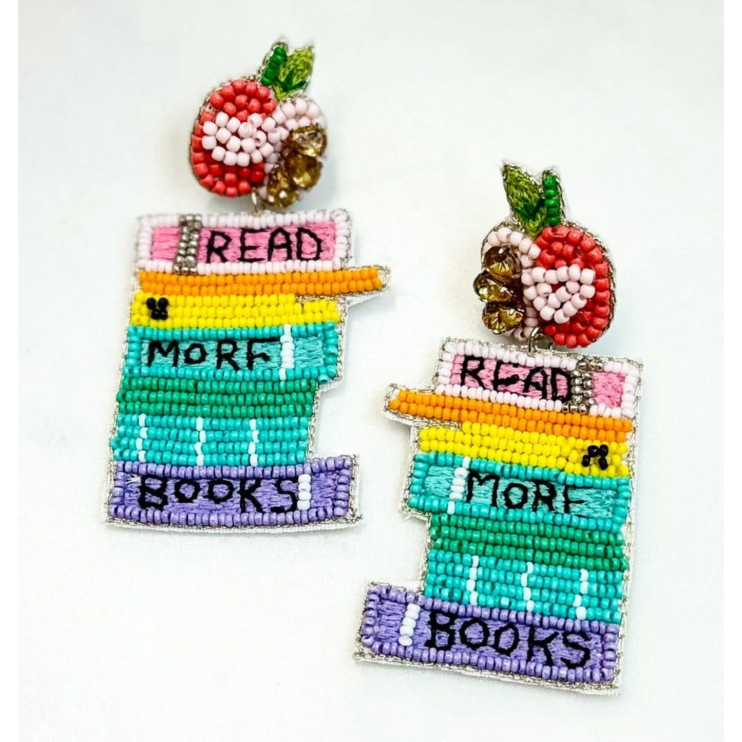 READ MORE BOOKS Teacher School Beaded Earrings