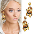 Terrier Dog Breed Puppy Pets Seed Beaded Earrings