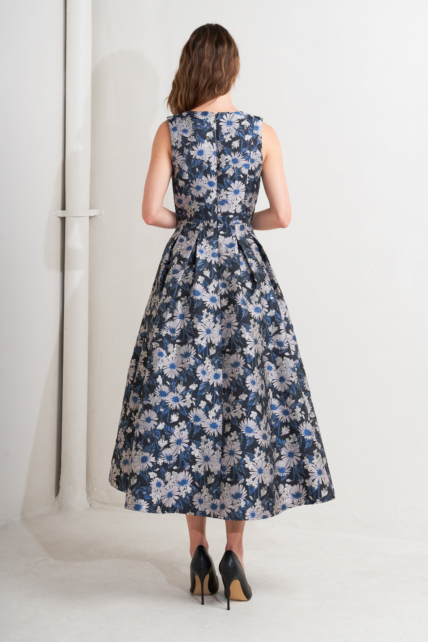 LUX BLOOMING WOVEN JACQUARD DRESS