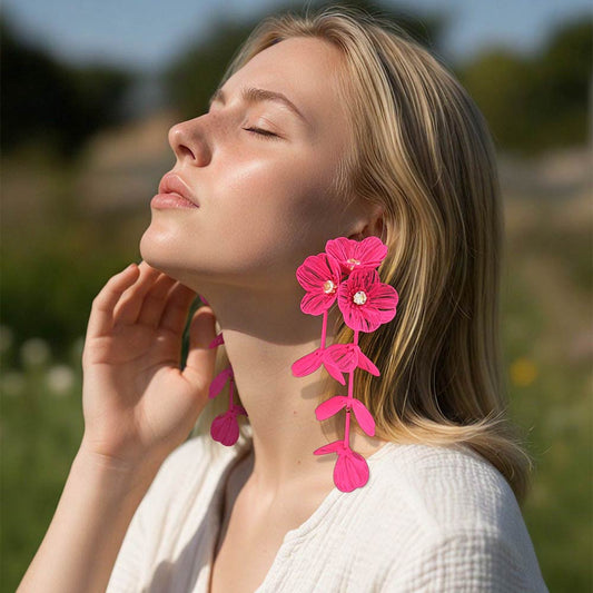 Malika Pink Fuchsia Petal Power Earrings