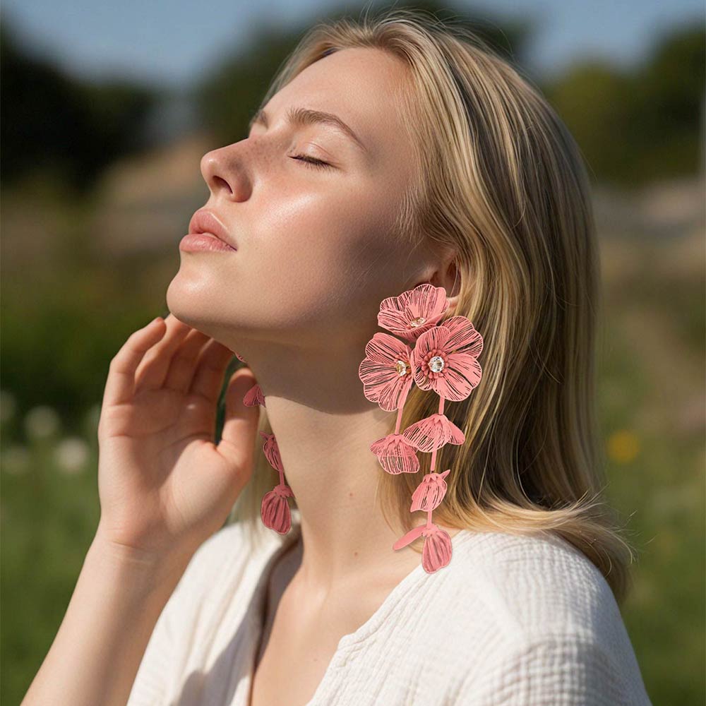 Malika Pink Fuchsia Petal Power Earrings