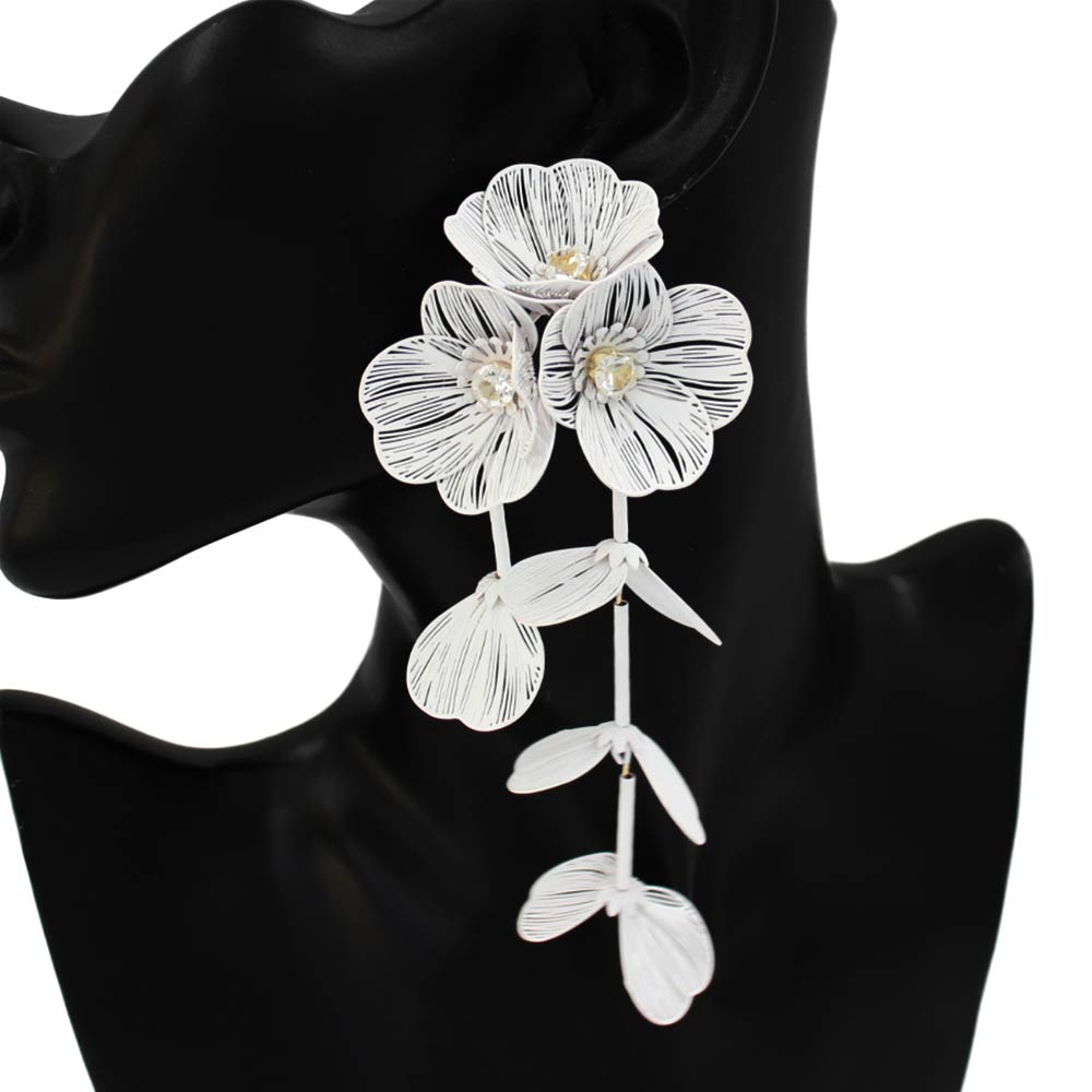 Malika White Petal Power Earrings