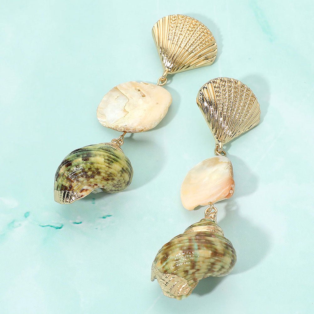 Natural Shell Sea Theme Earrings