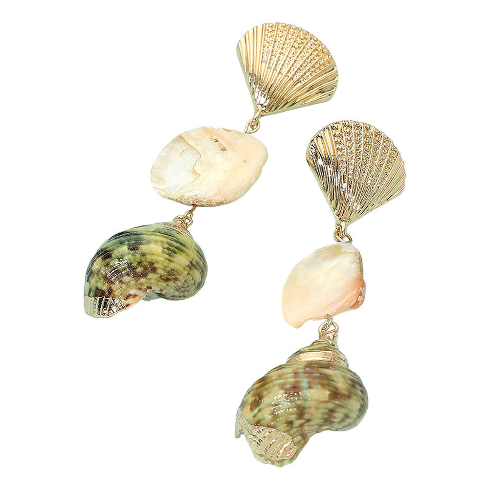 Natural Shell Sea Theme Earrings