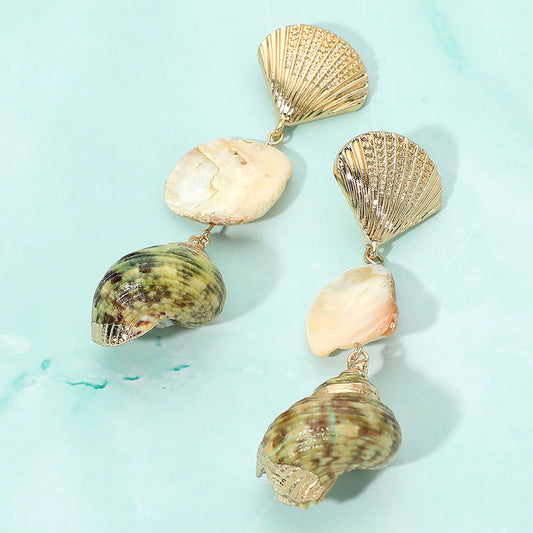 Natural Shell Sea Theme Earrings