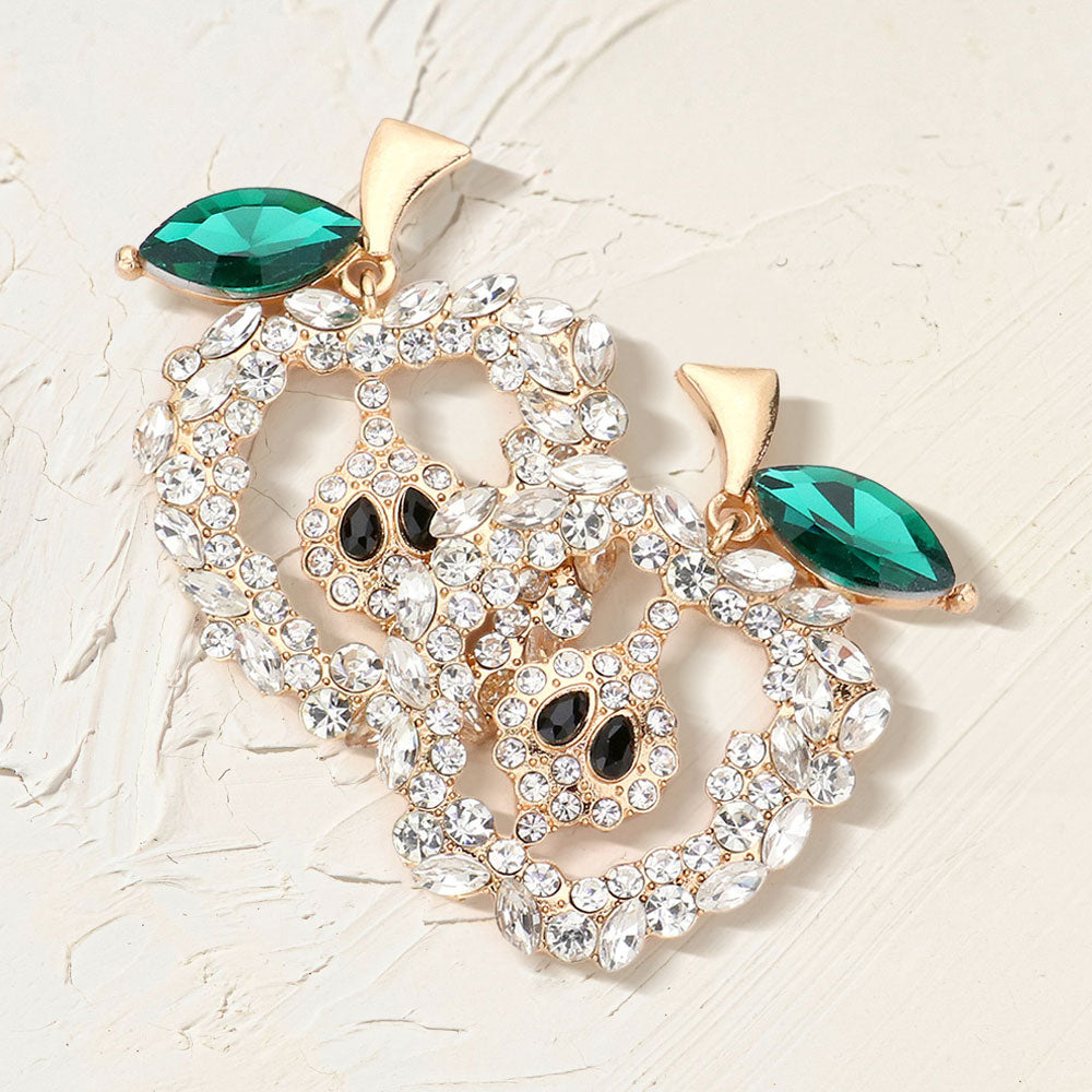 CZ Crystal Sparkle Apple Earrings
