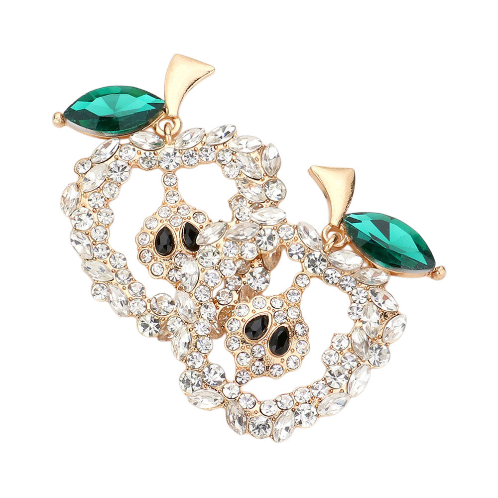 CZ Crystal Sparkle Apple Earrings