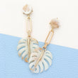 Tropical Banana Leaf Resort Dangle Earrings