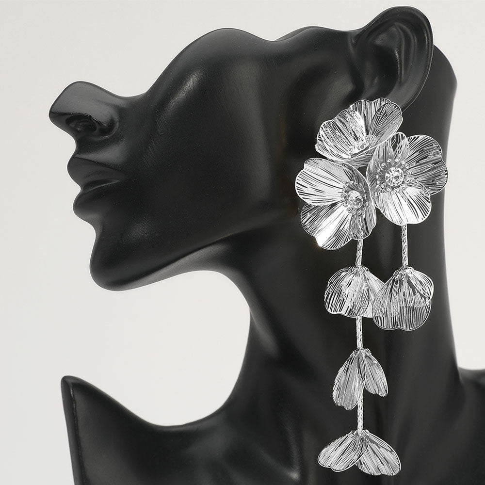 Malika Gold Silver Petal Power Earrings
