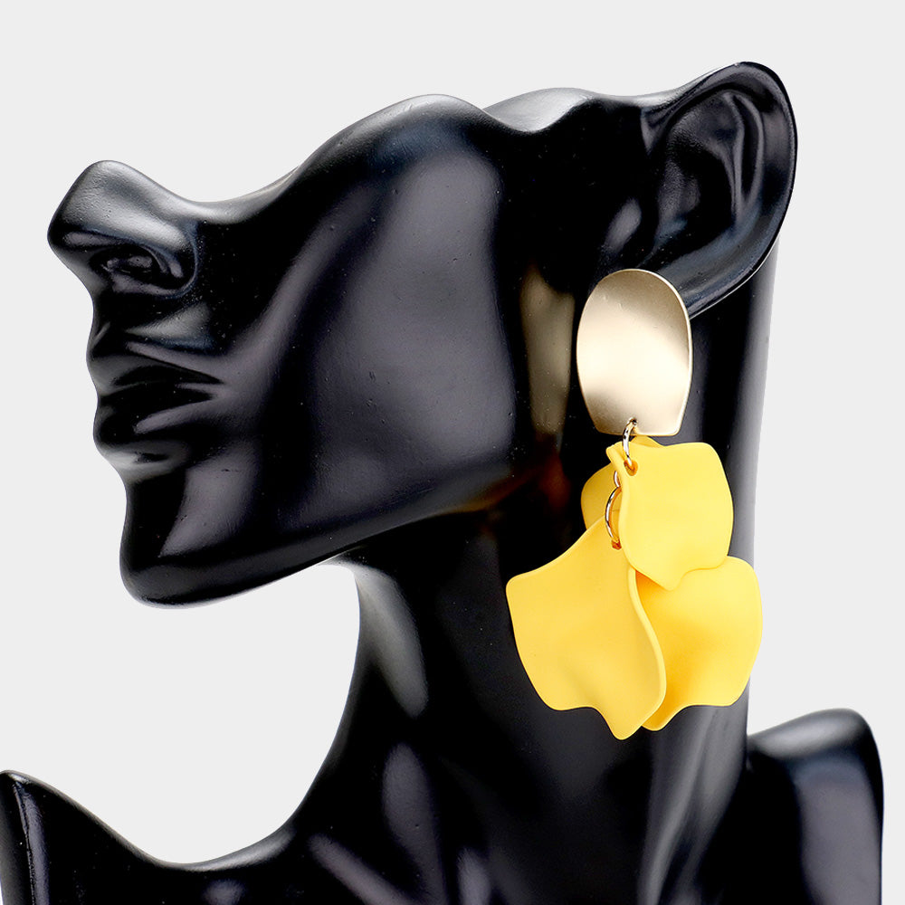 Petal Cluster Dangle Earrings