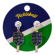 Pickleball Dog Theme Drop Earrings