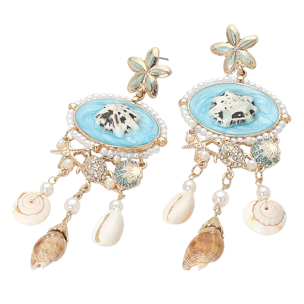 Miranda Mermaid Sea Siren Shell Earrings