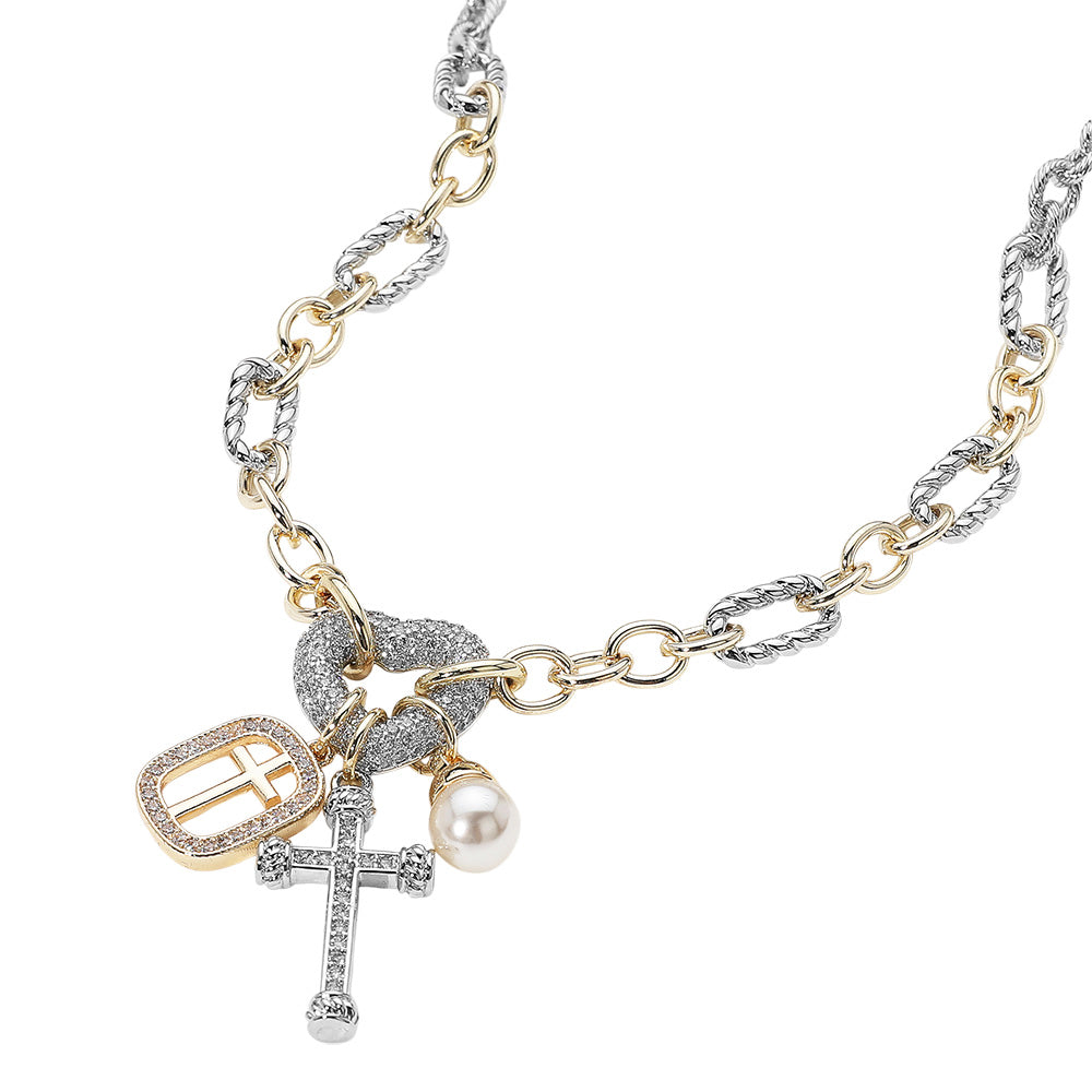 Forever Faithful 14K Gold Charm Necklace