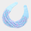 Bella Twilight Beaded Leather Magnetic Collar Necklace