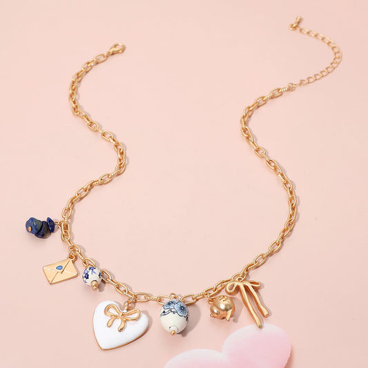 Alice At The Tea Party Charm Necklace