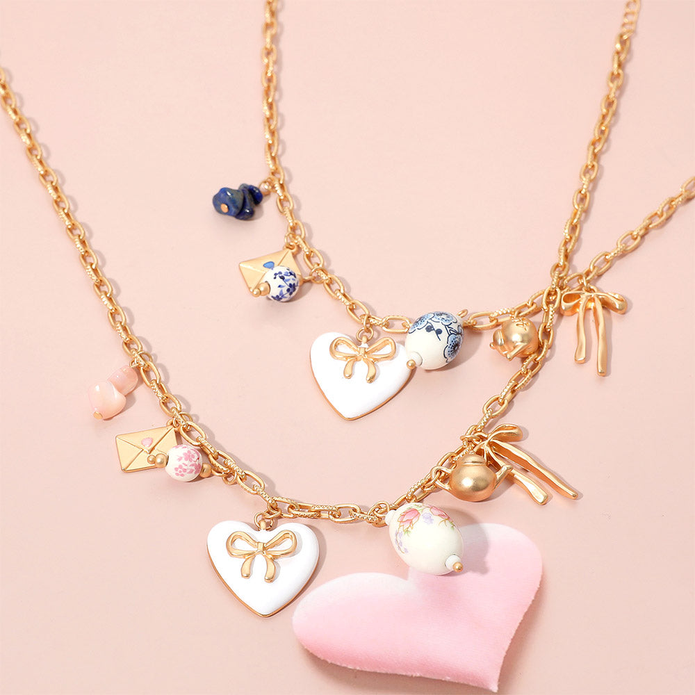 Alice At The Tea Party Charm Necklace