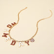 Crimson White Football GAMEDAY Word Charm Necklace