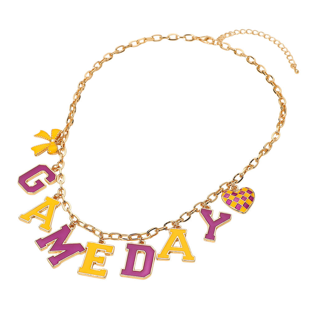 LSU Football GAMEDAY Word Charm Necklace
