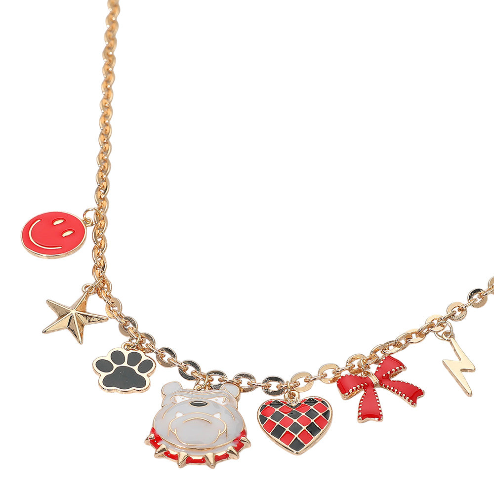 Georgia Bulldogs Football Charm Necklace